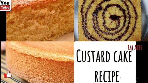 How To Make Custard Cake No Oven No Egg At Home Youtube