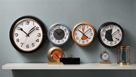 Premium Ai Image Three Clocks With Different Time Zones A Minimalist