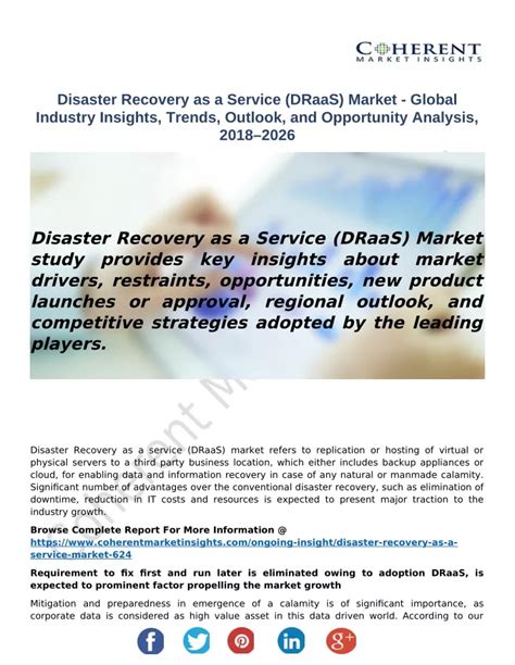 Ppt Disaster Recovery As A Service Draas Market Powerpoint