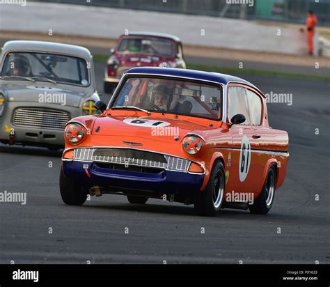 Brian Webb Ford Anglia E Hscc Hrsr Historic Touring Cars