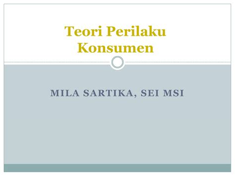 Solution Pertemuan Teori Perilaku Konsumen Studypool