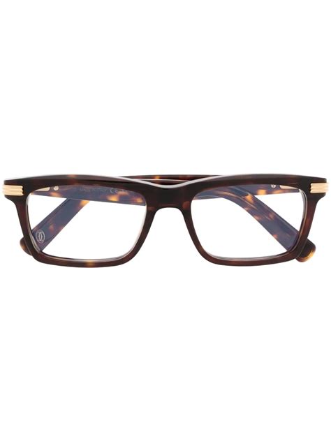 Cartier Eyewear Arma O De Culos Quadrada Gravada Farfetch