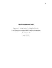 1 2 Statistical Tests Docx 1 Statistical Tests And Measurements