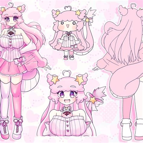 Custom Anime Character Reference Sheet For Vtubing Ocs Etsy