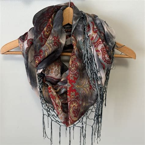 Free People Accessories Free People Fringe Paisley Infinity Scarf