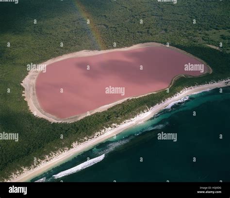 Lake Hillier, aerial Stock Photo - Alamy