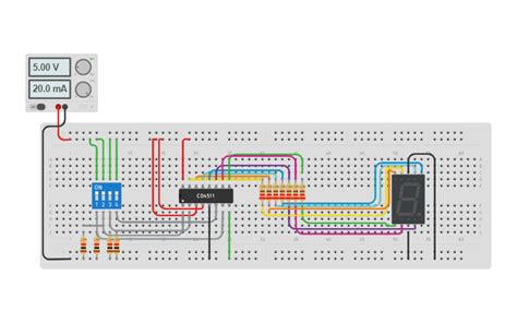 Circuit Design Decodificador De 7 Segmentos Tinkercad