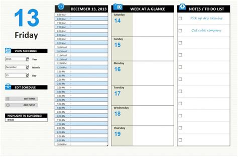 Daily Work Schedule Template Excel | Excel Daily Work Schedule