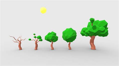 Tress Low Poly 3d Model By Co7a Co7a 1702955 Sketchfab