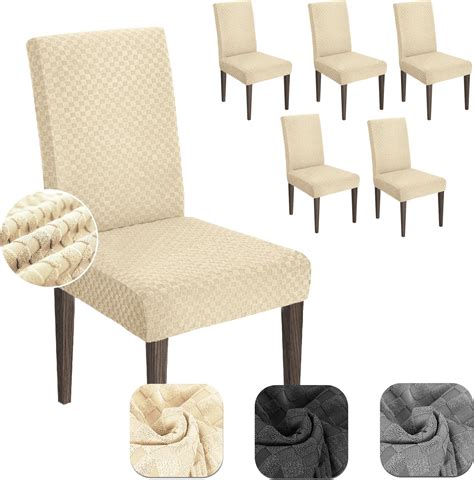 Sanheer Set Of 6 Dining Chair Covers Dining Chair Slipcovers Parson Chair Covers For Living