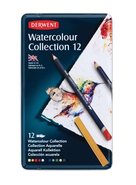 Caja metálica para regalo con 24 piezas Derwent Watercolour Incluye 6