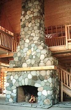 The River Rock Fireplace Surround . . . Soaring Skyward!