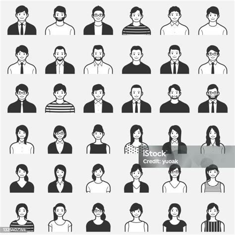 비즈니스 피플 아바타세트 사람들에 대한 스톡 벡터 아트 및 기타 이미지 사람들 여자 패션 Istock