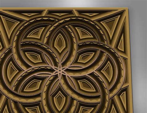 Celtic Knot Shadow Box Svg D Celtic Knot Mandala Svg Cut Files Laser