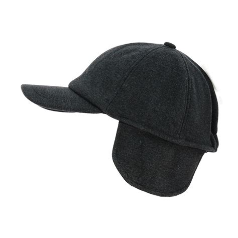 Casquette Baseball Cache Oreilles Laine Gris Traclet R F Rence