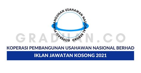 Permohonan Jawatan Kosong Koperasi Pembangunan Usahawan Nasional Berhad