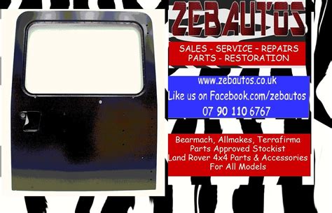 Lr Land Rover Rear Back Safari Unglazed Door Defender Td