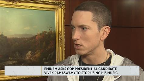 Eminem Asks Gop Presidential Candidate Vivek Ramaswamy To Stop Using