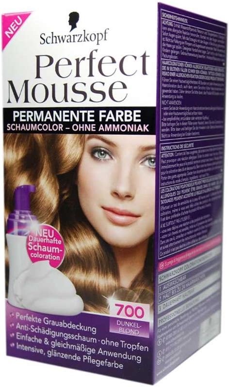 Schwarzkopf Perfect Mousse Dunkel Blond Permanente Farbe Stufe