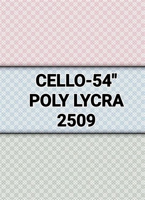 Cello Printed Poly Lycra Fabric Print Digital Print Color