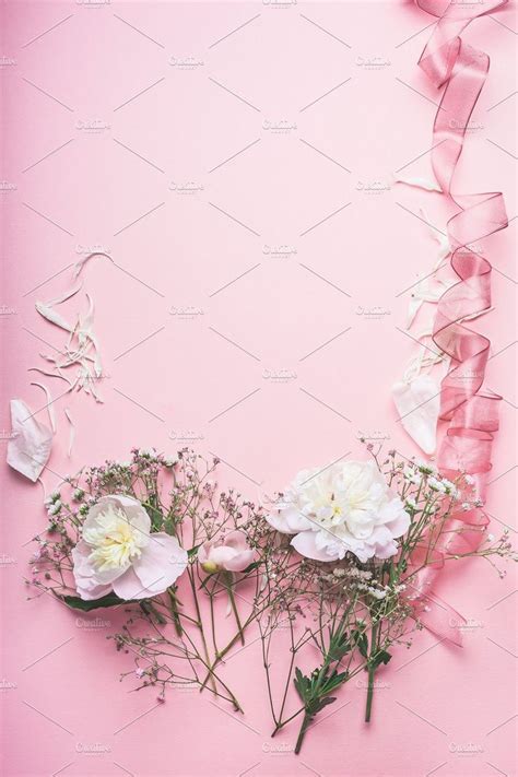 Pastel pink floral background featuring above, art, and background ...