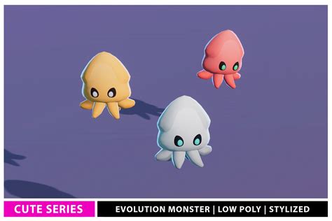 Squid Baby Cute Series Characters Unity Asset Store