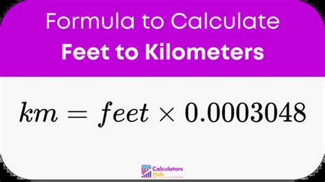 Calculadora online para converter pés em quilômetros