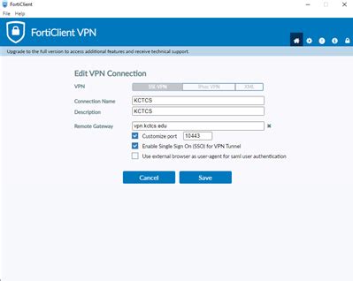 FortiClient VPN Instructions BCTC