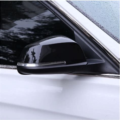 Black Rearview Side Wing Mirror Cover Trim For Bmw Series Gt F F