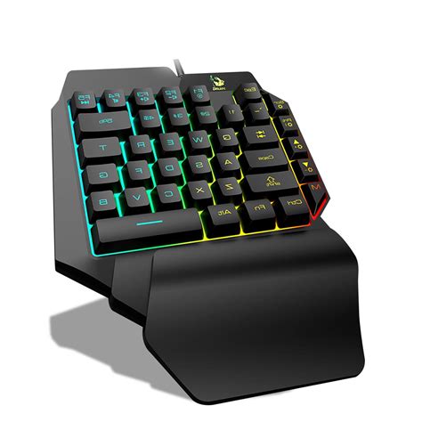 Gaming Keyboard One Handed Optical Wired Keyboard With Ergonomic Wrist