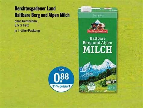 Berchtesgadener Land Haltbare Berg Und Alpen Milch Angebot Bei V Markt