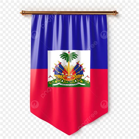 Pennant With The National Flag Of Haiti 3d Illustration, Flag, Waving ...