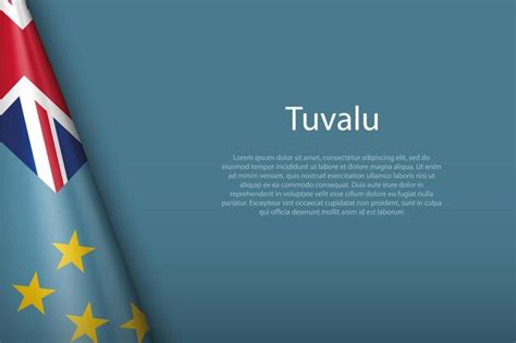 Bandeira Nacional De Tuvalu Isolada Em Fundo Copyspace Vetor Premium