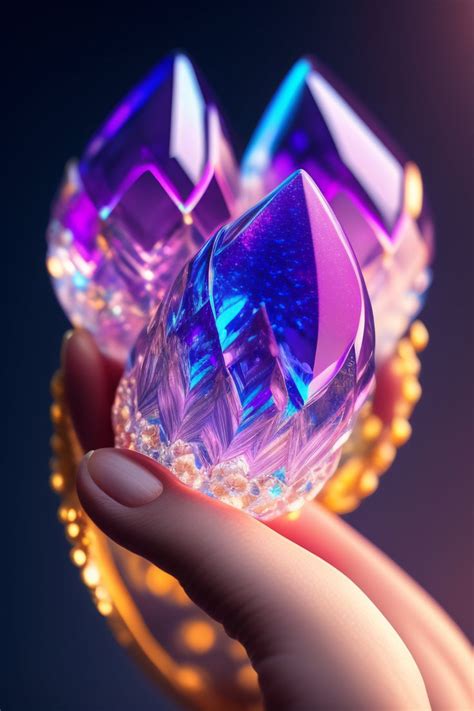 Магический светящийся кристалл в руках девушки. Красивые обои на ...