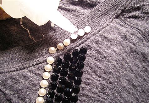 Diy Embellished Sweater Think Outside The Cloth