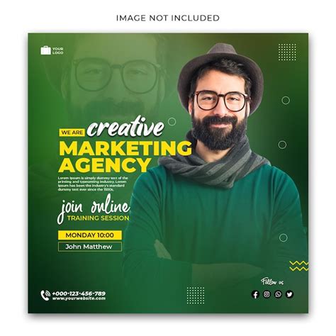 Premium Psd Creative Marketing Agency Social Media Template