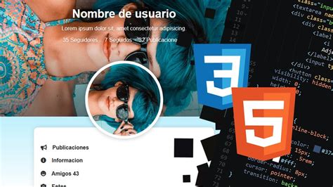 Portada Perfil De Usuario Html Css Diseño Web Apock Gráficos