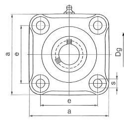 Soporte Poliamida Brida Estandar Fijacion Tornillo Prisionero Cerrado