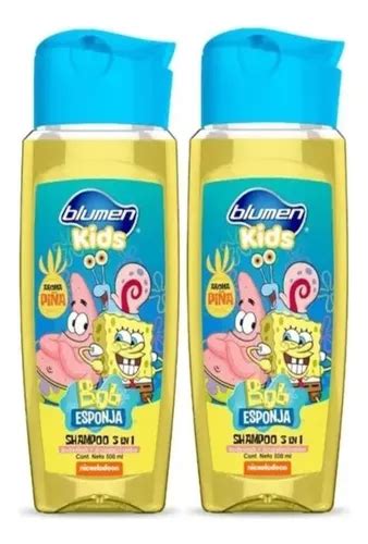 2 Shampoo Blumen Kids 3 En 1 Bob Esponja 500ml Envío gratis