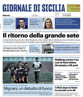 Prima Pagina Giornale Di Sicilia Mignani Un Debutto Di Fuoco