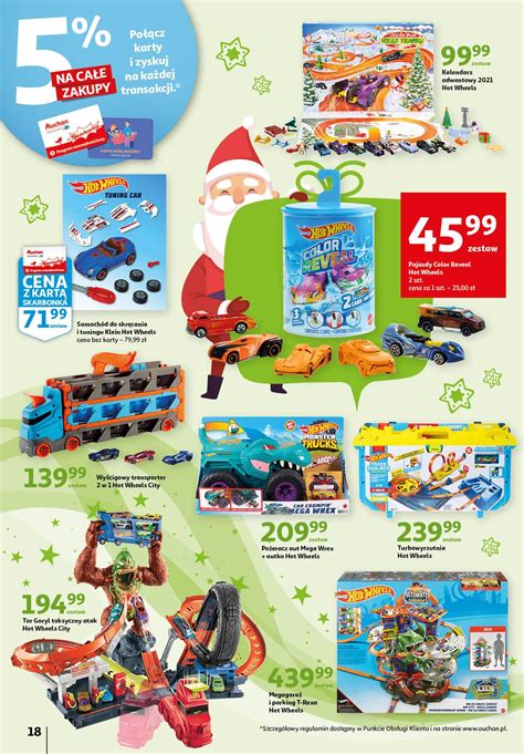 Auchan Zabawki Święta 2021 kalendarz adwentowy hot wheels samochód