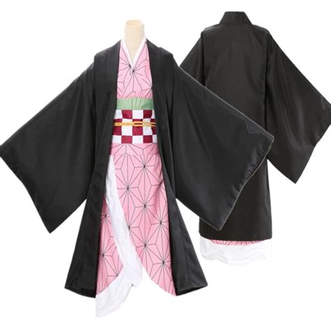 Demon Slayer Kamado Nezuko Cosplay Halloween Anime Game Haori Kimono