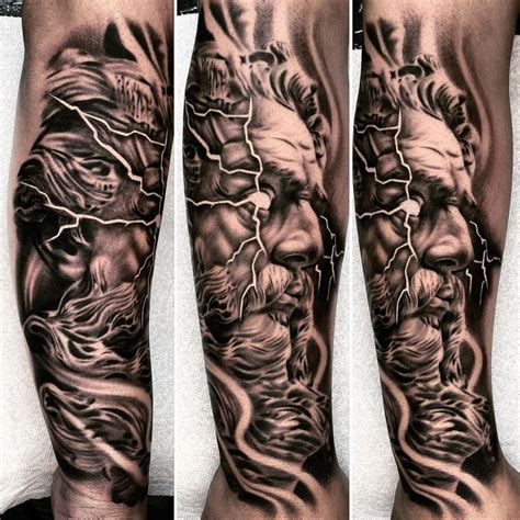 16 Glorious Ancient Greek God Tattoo Ideas | Greek god tattoo, Zeus tattoo, Greek tattoos