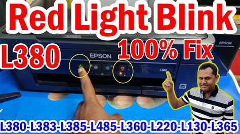 Epson L380 Red Light Blinking Problem Solution Epson Resetter Tools