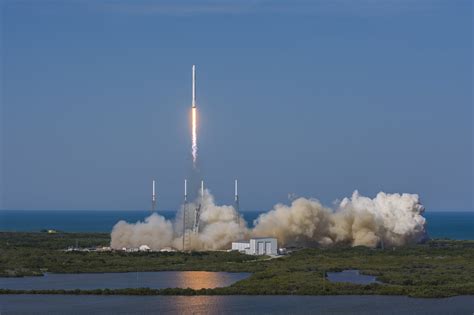 Spacex Releases Photos Of Its Rocket Launch And First Ever Sea Landing