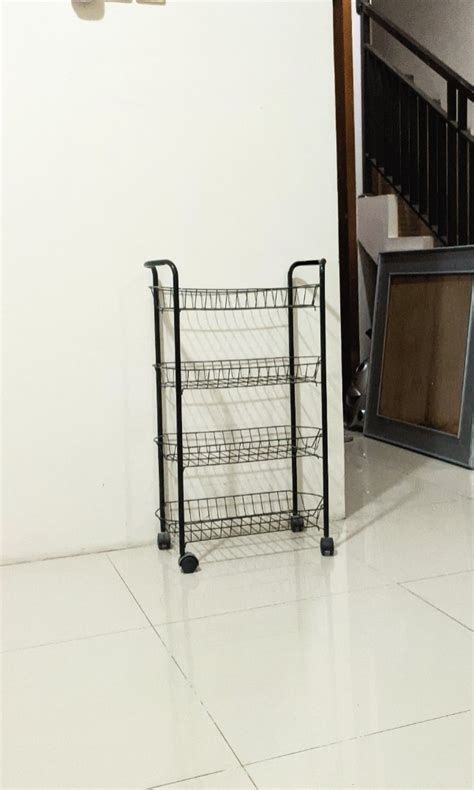 Black Trolley Like Informa Ikea Troli Perabotan Rumah Di Carousell