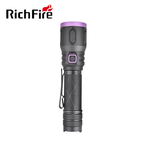 USB Rechargeable Nichia 365nm LED UV Blacklight Flashlight UV