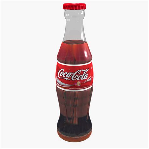 Realistic Bottle Of Coca Cola Free 3d Model 3ds Obj Dae Blend