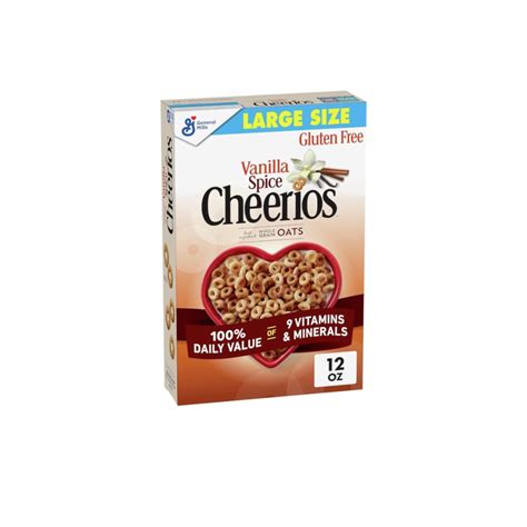 General Mills Vanilla Spice Cheerios Cereal 12oz 340g Made With