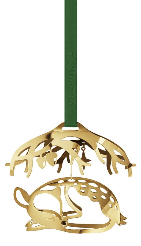 Georg Jensen CC 2023 Yellow Gold Plated Christmas Mobile Deer